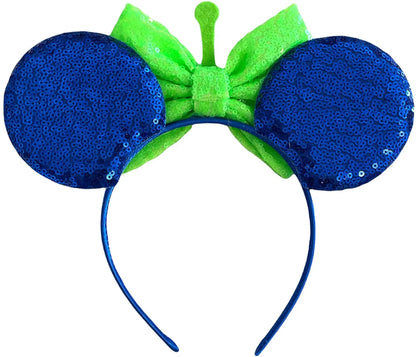 Toy Story Aliens Inspired Minnie Mouse Alice Headband With Big 5" Bow - Lilium Kids