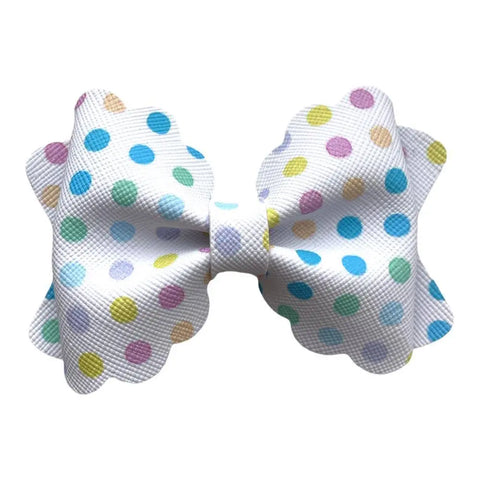 Watermelon Avocado Fruit Hair Bows Clips Flamingo Polka Handmade Faux Leather