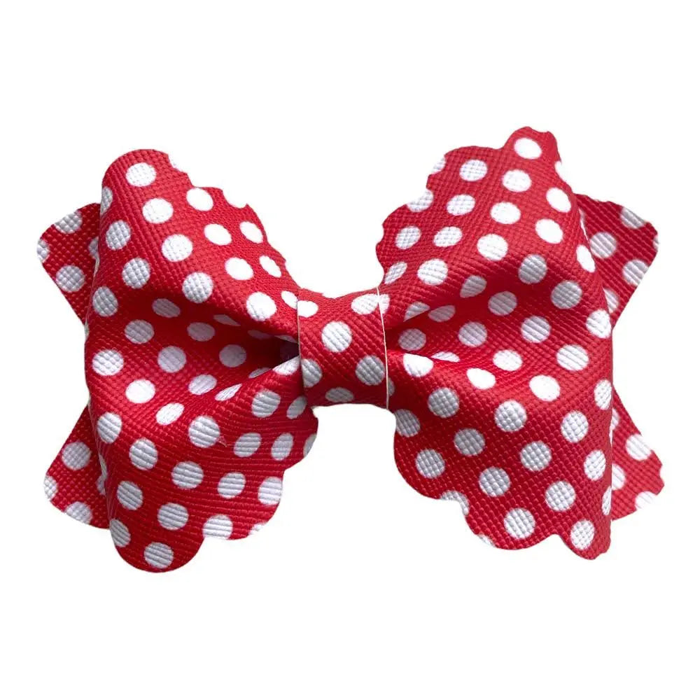 Watermelon Avocado Fruit Hair Bows Clips Flamingo Polka Handmade Faux Leather